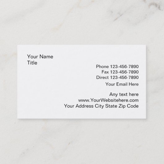 Vastgoedbeheer Visitekaartje (Achterkant)