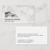 vastgoedbelegger | Executive Marble | makelaar Visitekaartje (Voorkant / Achterkant)
