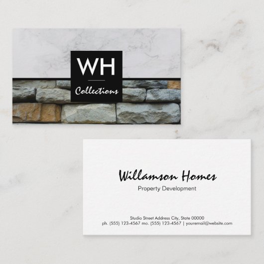 vastgoedbelegging | Onroerend goed Visitekaartje (Voorkant / Achterkant)