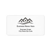 Vastgoedbouw Zakelijke Adresetiketten Etiket (Voorkant)