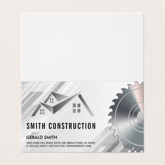 Vastgoedbouwers | hoofdaannemer visitekaartje (Buitenkant ongevouwen)