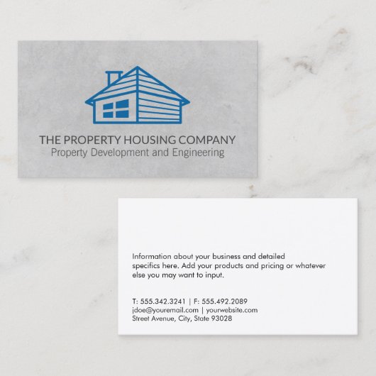 Vastgoedbouwontwikkeling Visitekaartje (Voorkant / Achterkant)
