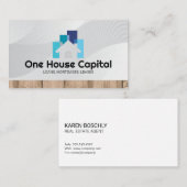 vastgoedfinanciering | houtversiering visitekaartje (Voorkant / Achterkant)