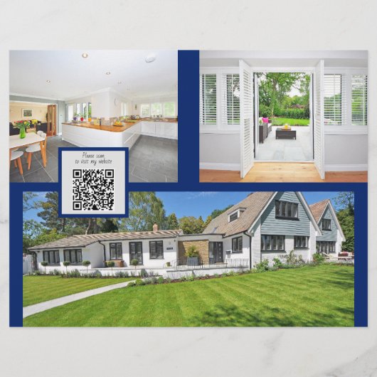 Vastgoedfotograaf Gevouwen Brochure Sjabloon (Achterkant)