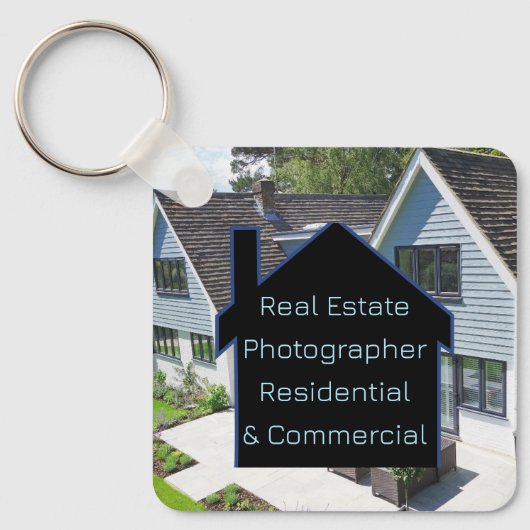 Vastgoedfotograaf QR Code Sleutelhanger (Voorkant)