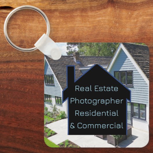 Vastgoedfotograaf QR Code Sleutelhanger (Voorkant)