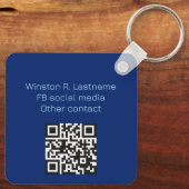 Vastgoedfotograaf QR Code Sleutelhanger (Achterkant)