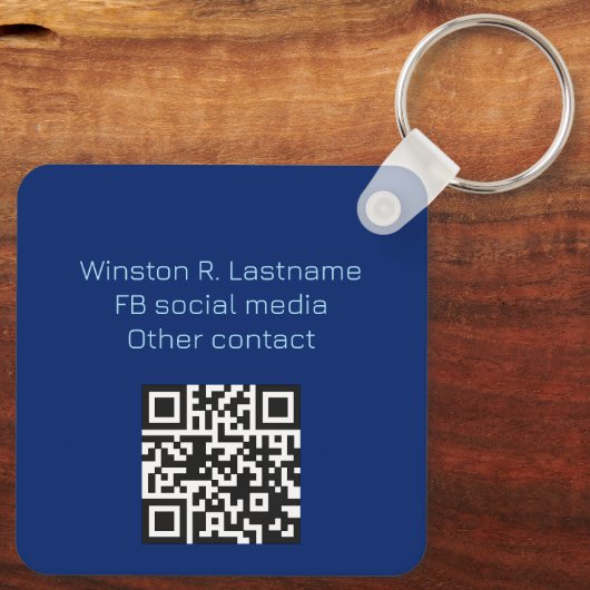 Vastgoedfotograaf QR Code Sleutelhanger (Achterkant)