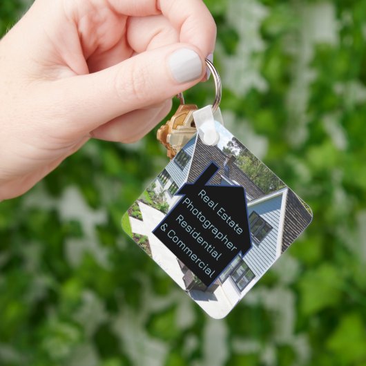 Vastgoedfotograaf QR Code Sleutelhanger (Hand)