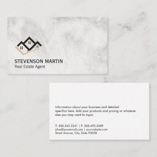 Vastgoedinvesteerder | Executive Marble Visitekaartje (Voorkant / Achterkant)