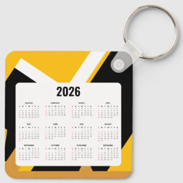 Vastgoedkalender Sleutelhanger 2026 | Zwart en gou