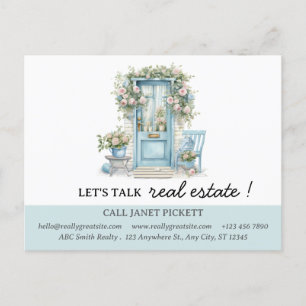 Vastgoedlandbouw of -marketing briefkaart