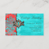 vastgoedmakelaar Antiek slot Visitekaartje (Achterkant)