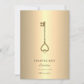 Vastgoedmakelaar Faux Gold Dankbaar Waardering Bedankkaart (Voorkant)