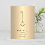 Vastgoedmakelaar Faux Gold Dankbaar Waardering Bedankkaart (Staand voorkant)