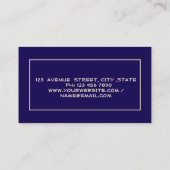 Vastgoedmakelaar Glitter House Roof Blue Visitekaartje (Achterkant)