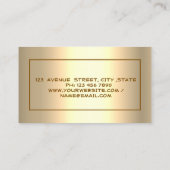 Vastgoedmakelaar Glitter House Roof Gold Visitekaartje (Achterkant)