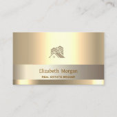 Vastgoedmakelaar Glitter House Roof Gold Visitekaartje (Voorkant)