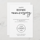 Vastgoedmakelaar Happy Home Jubileum Logo Bedankkaart (Voorkant / Achterkant)