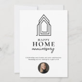 Vastgoedmakelaar Happy Home Jubileum Modern Notitiekaartje (Voorkant)
