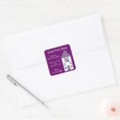 Vastgoedmakelaar Home Sweet Home Vierkante Sticker (Envelop)
