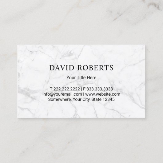 Vastgoedmakelaar House Logo Modern Gold Marble Visitekaartje (Achterkant)