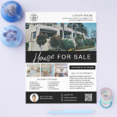 Vastgoedmakelaar Huis te koop Aangepaste Logo QR Flyer (Enkel)
