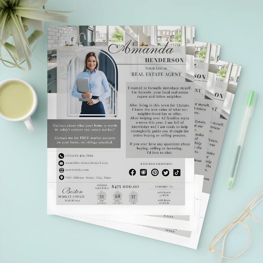 Vastgoedmakelaar Introductie Marketing Farming Flyer