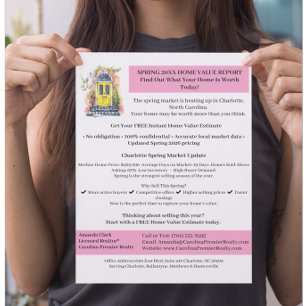 Vastgoedmakelaar Lente Gratis Huiswaarde Schatting Flyer
