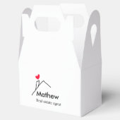 Vastgoedmakelaar makelaar bouw huis inaugu bedankdoosjes (Geopend)