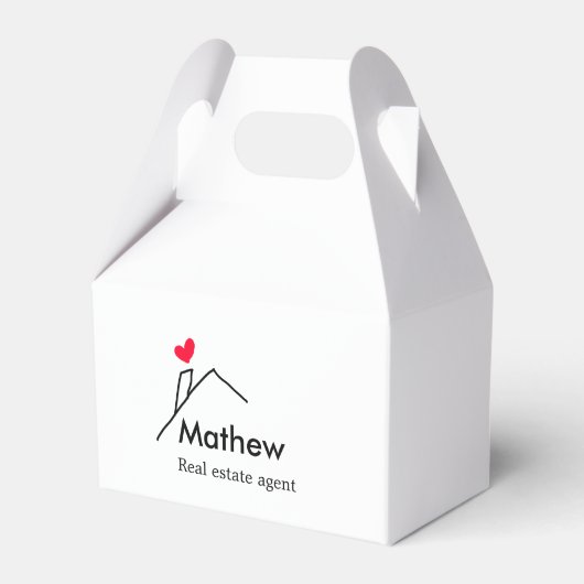 Vastgoedmakelaar makelaar bouw huis inaugu bedankdoosjes (Voorkant Zijde)