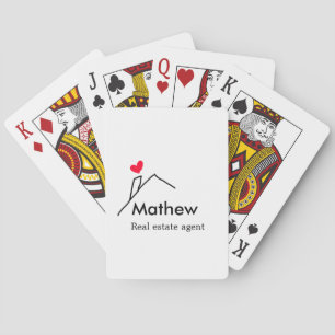 Vastgoedmakelaar makelaar bouw huis inaugu pokerkaarten