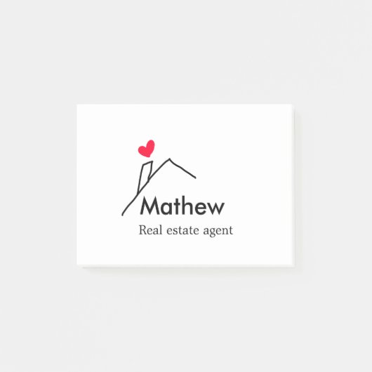 Vastgoedmakelaar makelaar bouw huis inaugu post-it® notes (Voorkant)