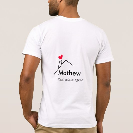 Vastgoedmakelaar makelaar bouw huis inaugu t-shirt (Achterkant)