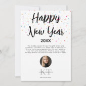 Vastgoedmakelaar makelaar Happy New Year Feestdage Feestdagenkaart (Voorkant)