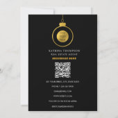 Vastgoedmakelaar makelaar Logo Christmas Feestdage Bedankkaart (Achterkant)