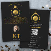 Vastgoedmakelaar makelaar Logo Christmas Feestdage Bedankkaart