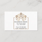 Vastgoedmakelaar met huisraad voor goudwinning visitekaartje (Achterkant)