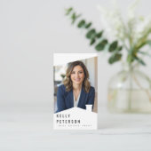 Vastgoedmakelaar Minimalistisch Visitekaartje (Staand voorkant)