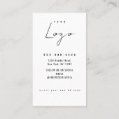 Vastgoedmakelaar Minimalistisch Visitekaartje (Achterkant)