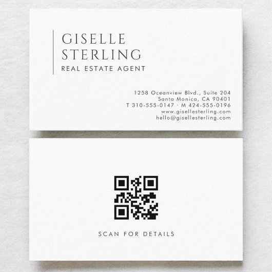 Vastgoedmakelaar Modern Professionele QR-code Visitekaartje