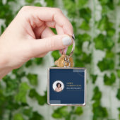 Vastgoedmakelaar Navy Fijne Lijnen Sleutelhanger (Hand)