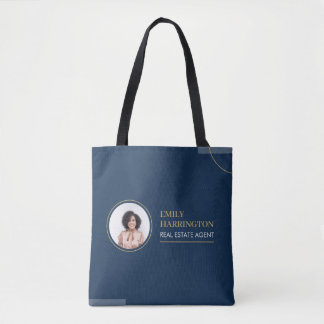 Vastgoedmakelaar Navy Fijne Lijnen Tote Bag