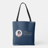 Vastgoedmakelaar Navy Fijne Lijnen Tote Bag (Achterkant)