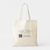 Vastgoedmakelaar Navy Fijne Lijnen Tote Bag (Achterkant)