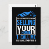 Vastgoedmakelaar onroerend goed briefkaart (Voorkant / Achterkant)