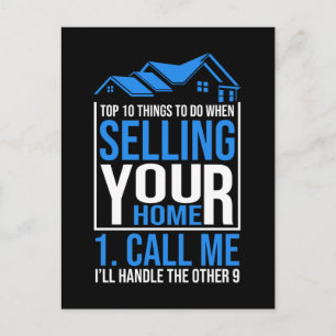 Vastgoedmakelaar onroerend goed briefkaart