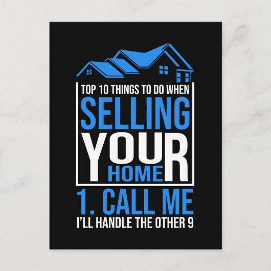 Vastgoedmakelaar onroerend goed briefkaart (Voorkant)