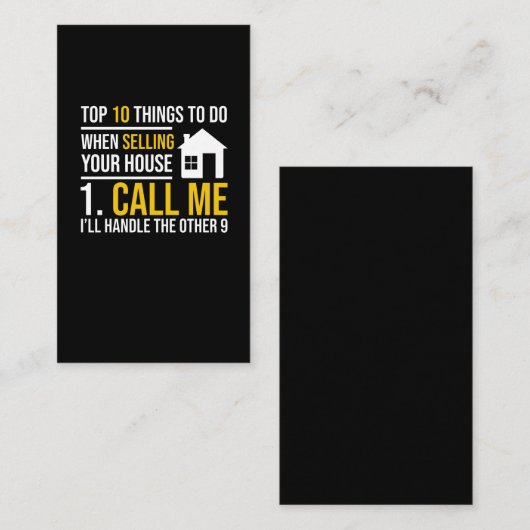 Vastgoedmakelaar onroerend goed van de agent van o visitekaartje (Voorkant / Achterkant)