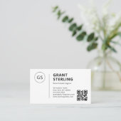 Vastgoedmakelaar QR Code Company Logo Visitekaartje (Staand voorkant)